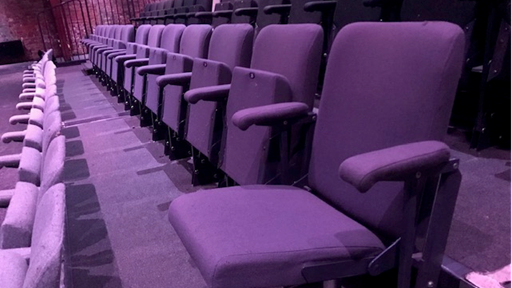 A bank of theatre seats